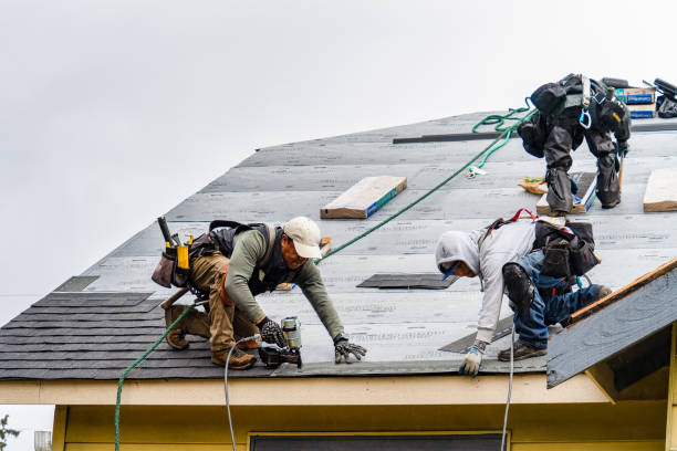 Professional Gutter Installation technician working in Perryman, MD